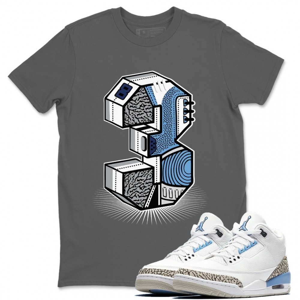 THREE STATUE T-SHIRT - AIR JORDAN 3 VALOR BLUE UNC