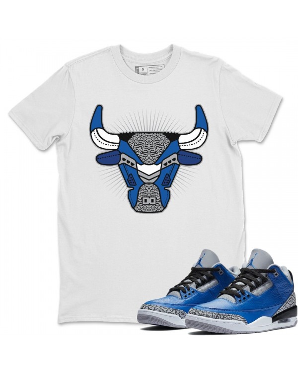 BULL HEAD T-SHIRT - AIR JORDAN 3 VARSITY ROYAL