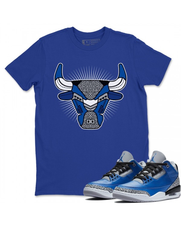 BULL HEAD T-SHIRT - AIR JORDAN 3 VARSITY ROYAL