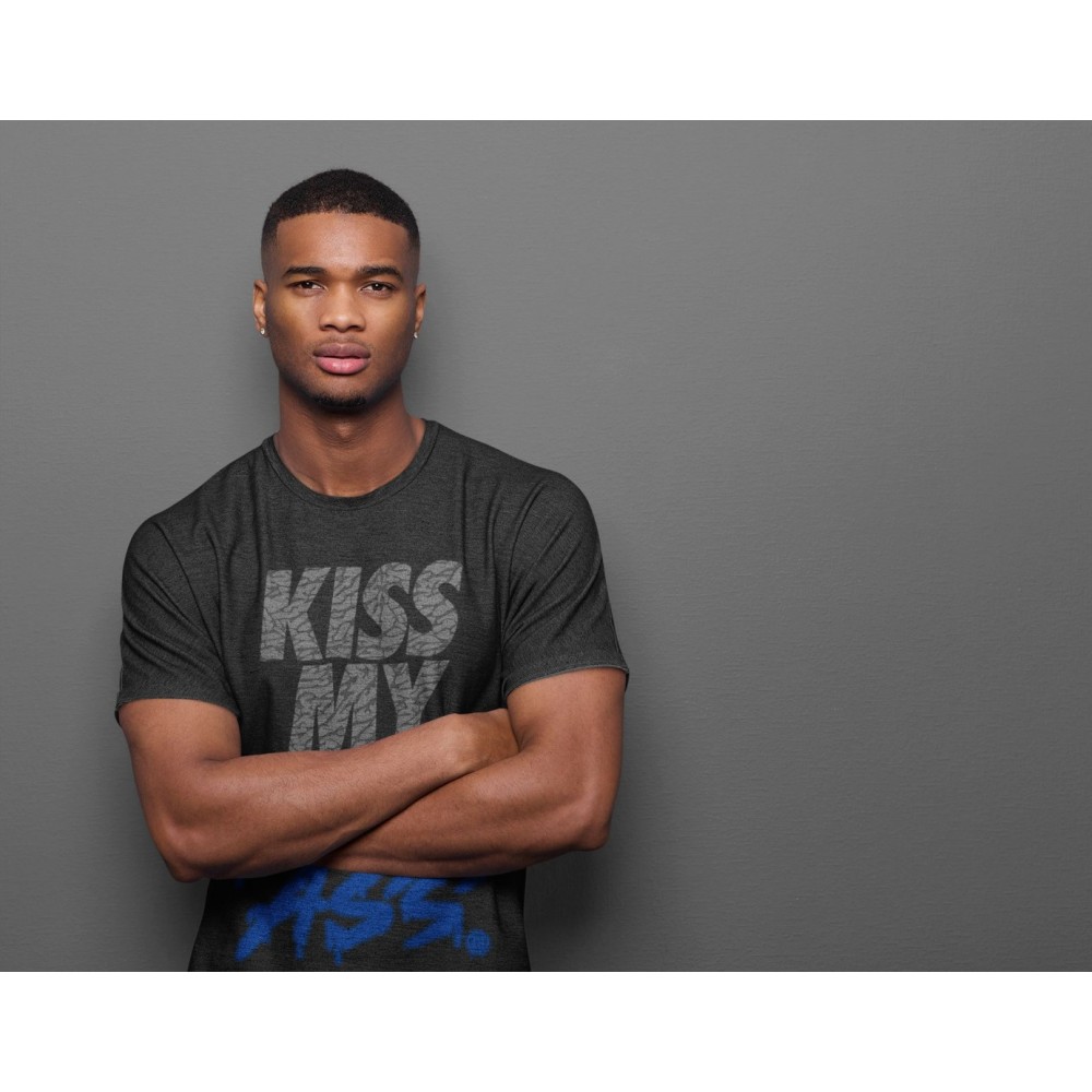 KISS MY ASS T-SHIRT - AIR JORDAN 3 VARSITY ROYAL