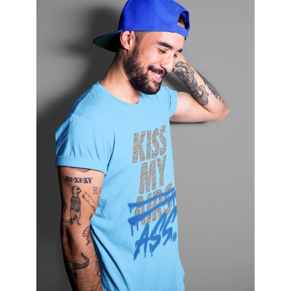 KISS MY ASS T-SHIRT - AIR JORDAN 3 VARSITY ROYAL