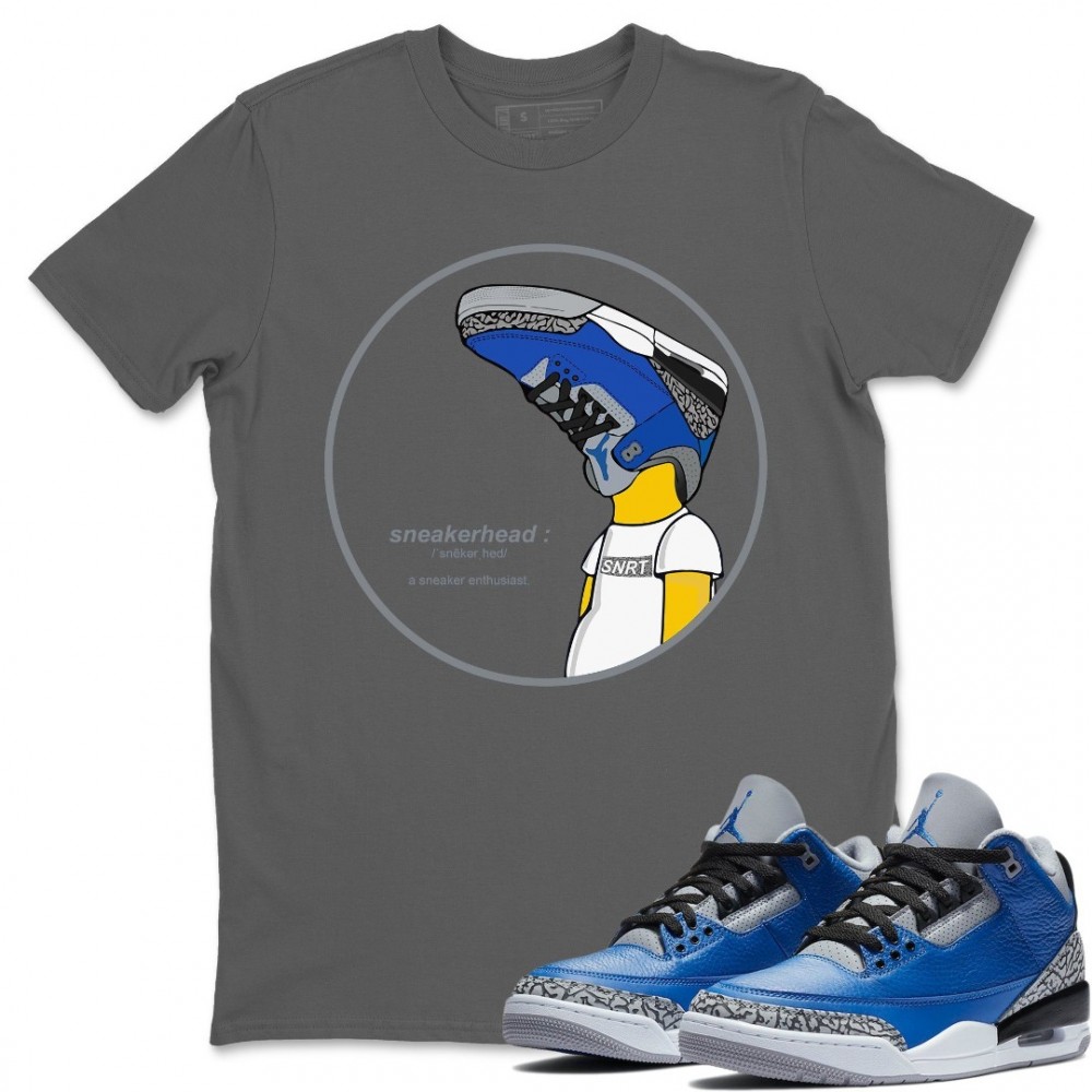 SNEAKERHEAD T-SHIRT - AIR JORDAN 3 VARSITY ROYAL