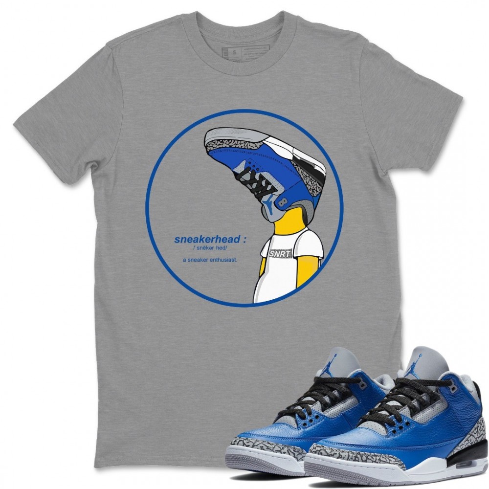 SNEAKERHEAD T-SHIRT - AIR JORDAN 3 VARSITY ROYAL