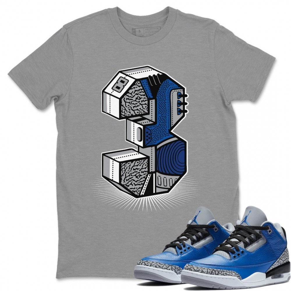 THREE STATUE T-SHIRT - AIR JORDAN 3 VARSITY ROYAL