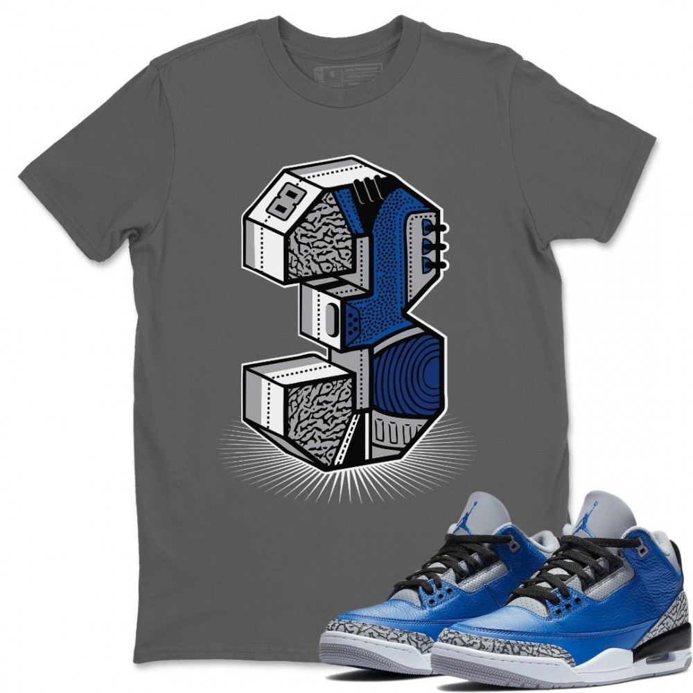 THREE STATUE T-SHIRT - AIR JORDAN 3 VARSITY ROYAL