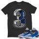 THREE STATUE T-SHIRT - AIR JORDAN 3 VARSITY ROYAL