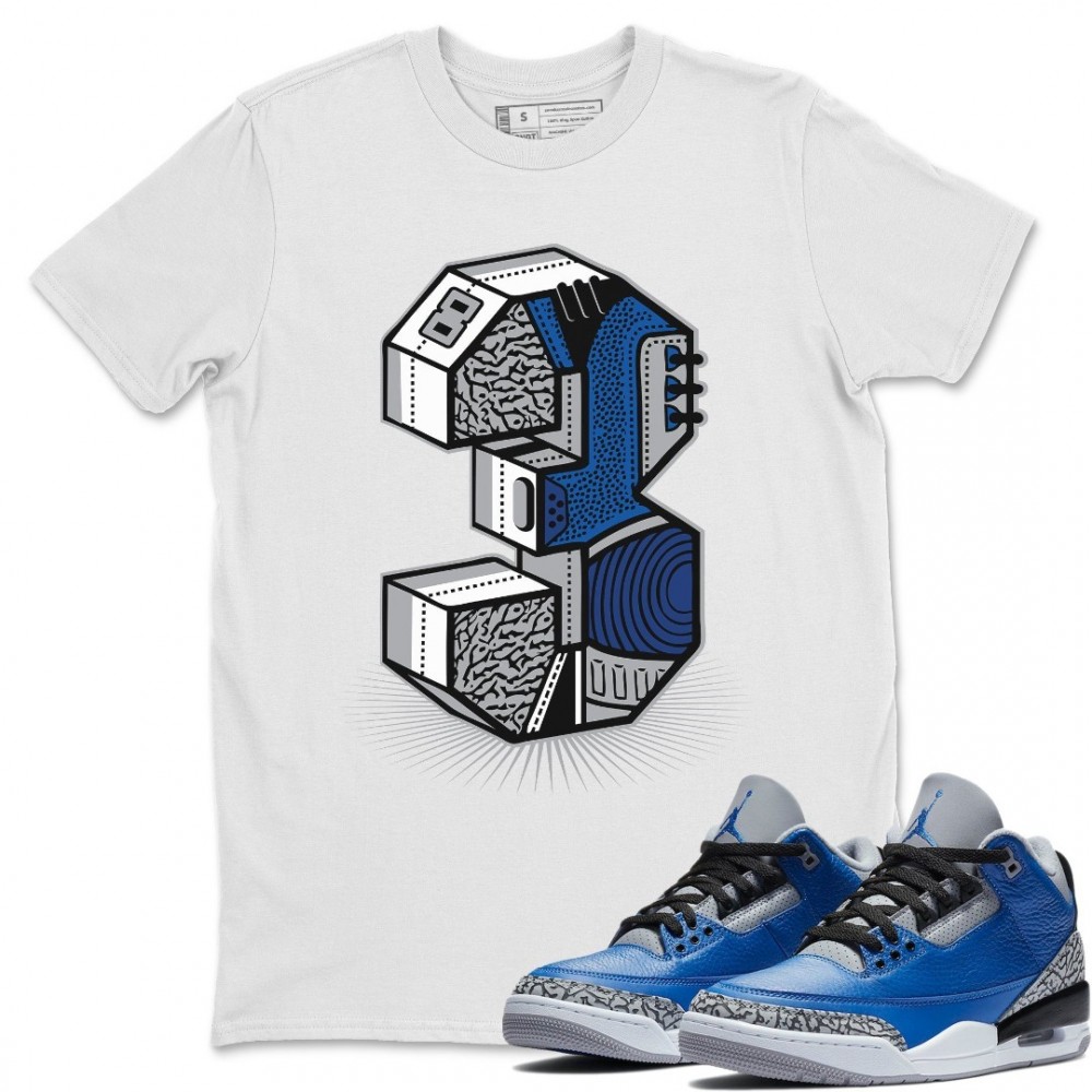 THREE STATUE T-SHIRT - AIR JORDAN 3 VARSITY ROYAL