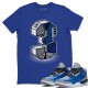 THREE STATUE T-SHIRT - AIR JORDAN 3 VARSITY ROYAL