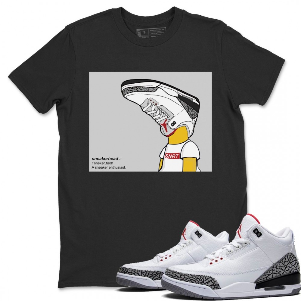 SNEAKERHEAD T-SHIRT - AIR JORDAN 3 WHITE CEMENT