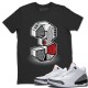 THREE STATUE T-SHIRT - AIR JORDAN 3 WHITE CEMENT