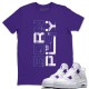 BORN TO PLAY T-SHIRT - AIR JORDAN 4 COURT PURPLE