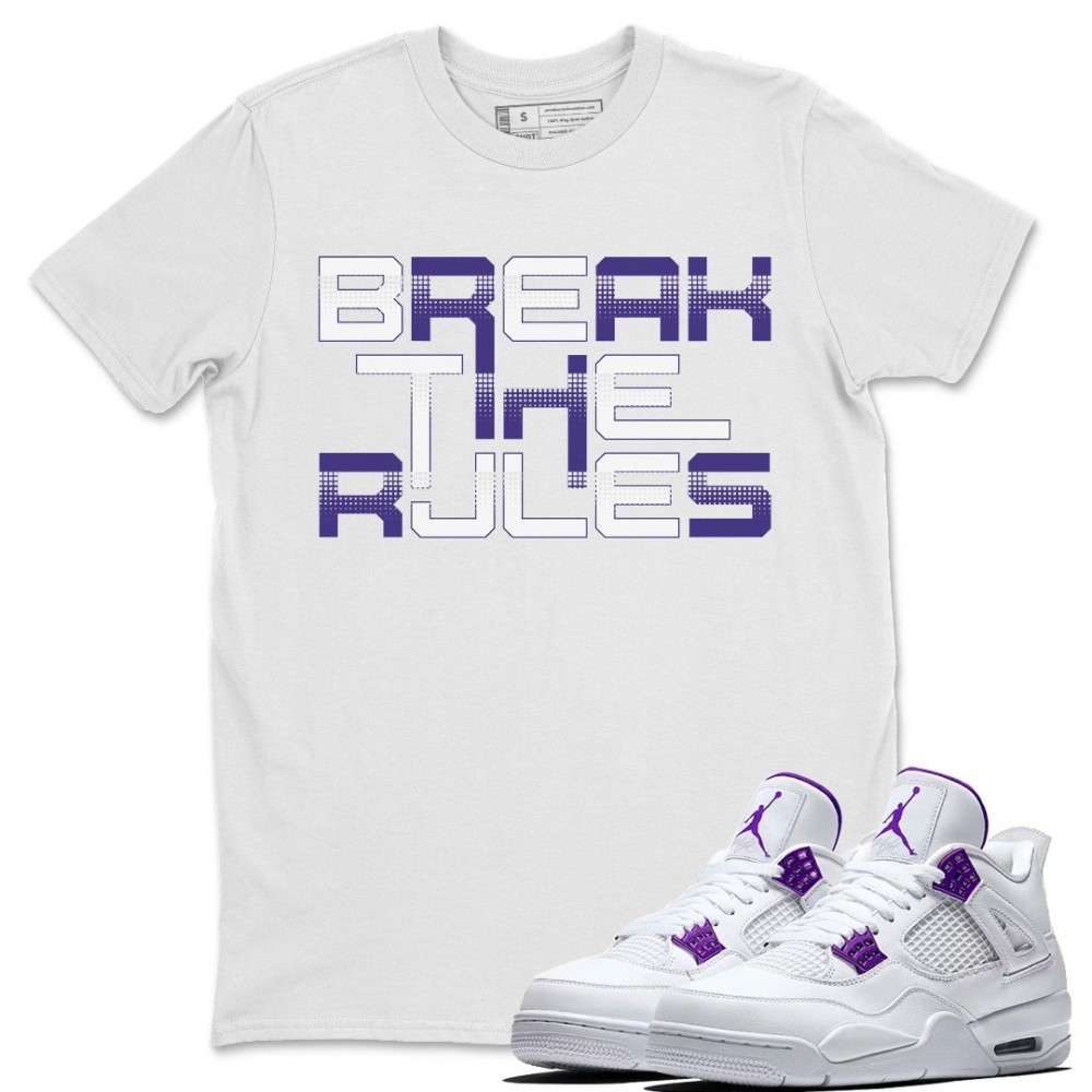 BREAK THE RULES T-SHIRT - AIR JORDAN 4 COURT PURPLE