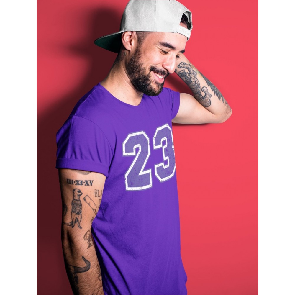 DISTRESSED 23 T-SHIRT - AIR JORDAN 4 COURT PURPLE