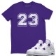 DISTRESSED 23 T-SHIRT - AIR JORDAN 4 COURT PURPLE