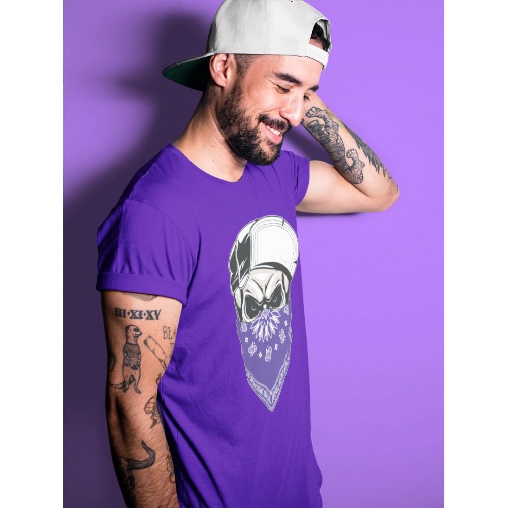 SKULL HAT MASK T-SHIRT - AIR JORDAN 4 COURT PURPLE