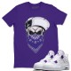 SKULL HAT MASK T-SHIRT - AIR JORDAN 4 COURT PURPLE