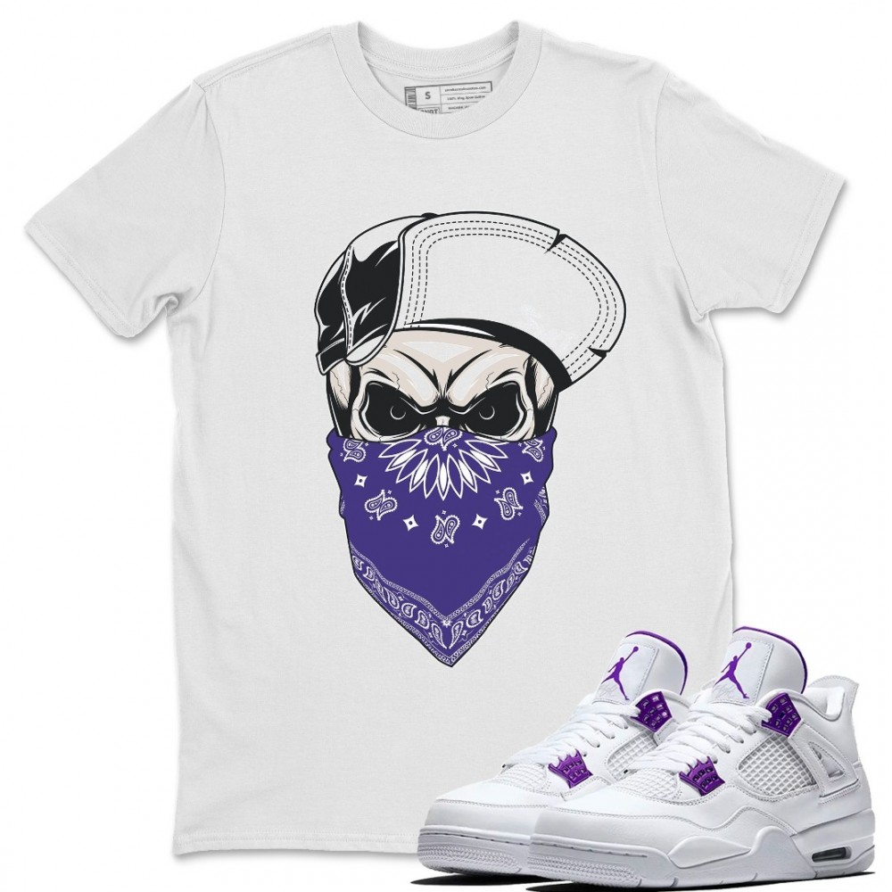 SKULL HAT MASK T-SHIRT - AIR JORDAN 4 COURT PURPLE