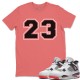 NUMBER 23 T-SHIRT - AIR JORDAN 4 HOT LAVA