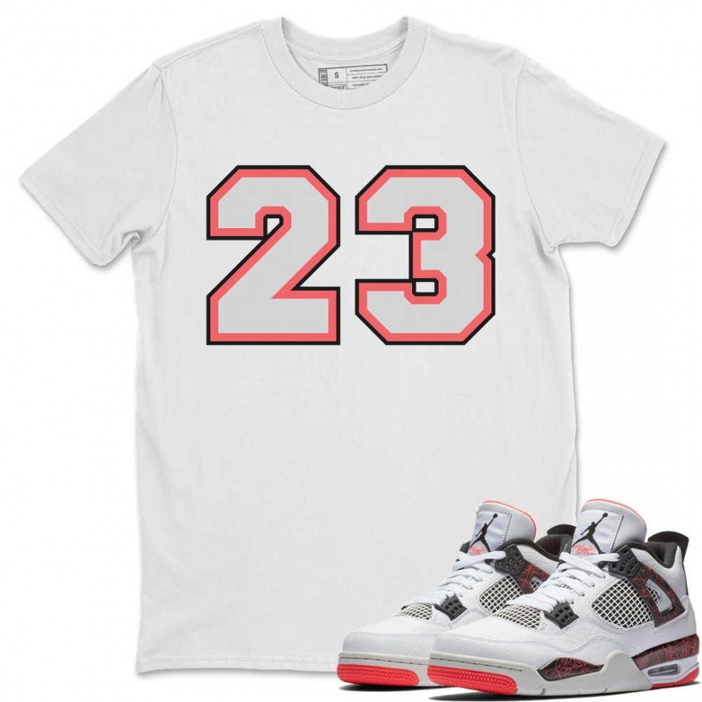 NUMBER 23 T-SHIRT - AIR JORDAN 4 HOT LAVA