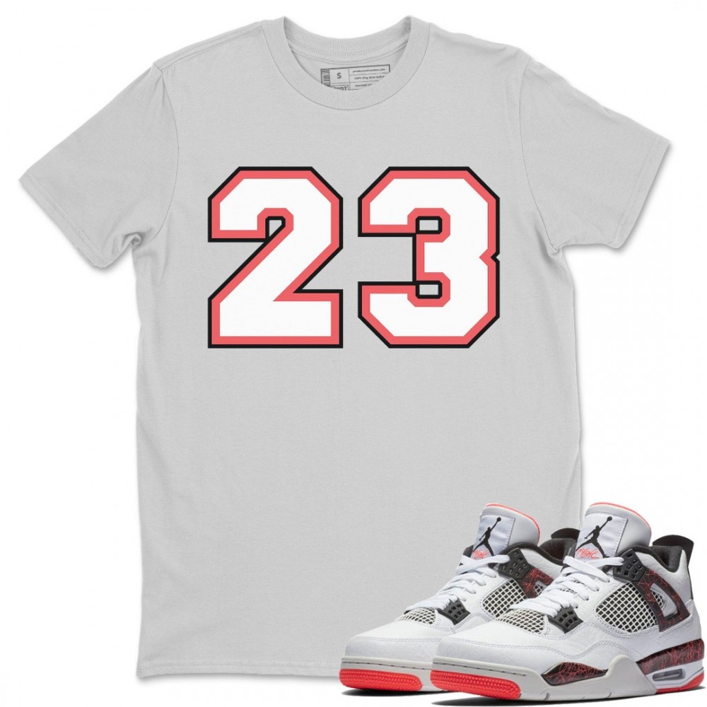 NUMBER 23 T-SHIRT - AIR JORDAN 4 HOT LAVA