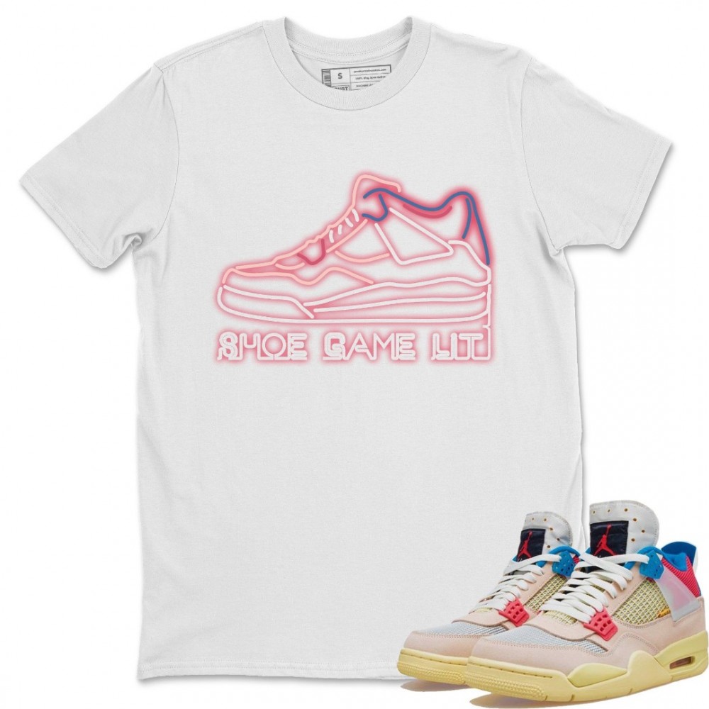 SHOE GAME LIT T-SHIRT - AIR JORDAN 4 UNION GUAVA ICE