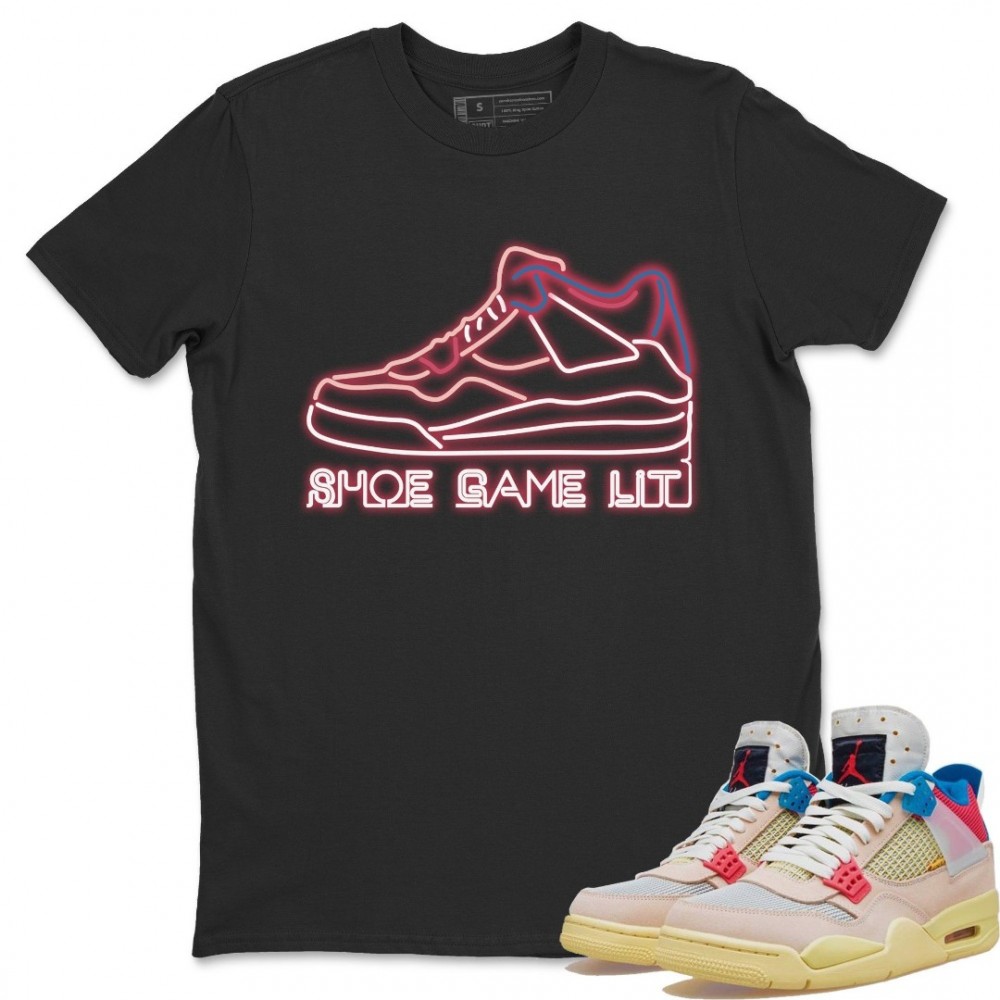 SHOE GAME LIT T-SHIRT - AIR JORDAN 4 UNION GUAVA ICE