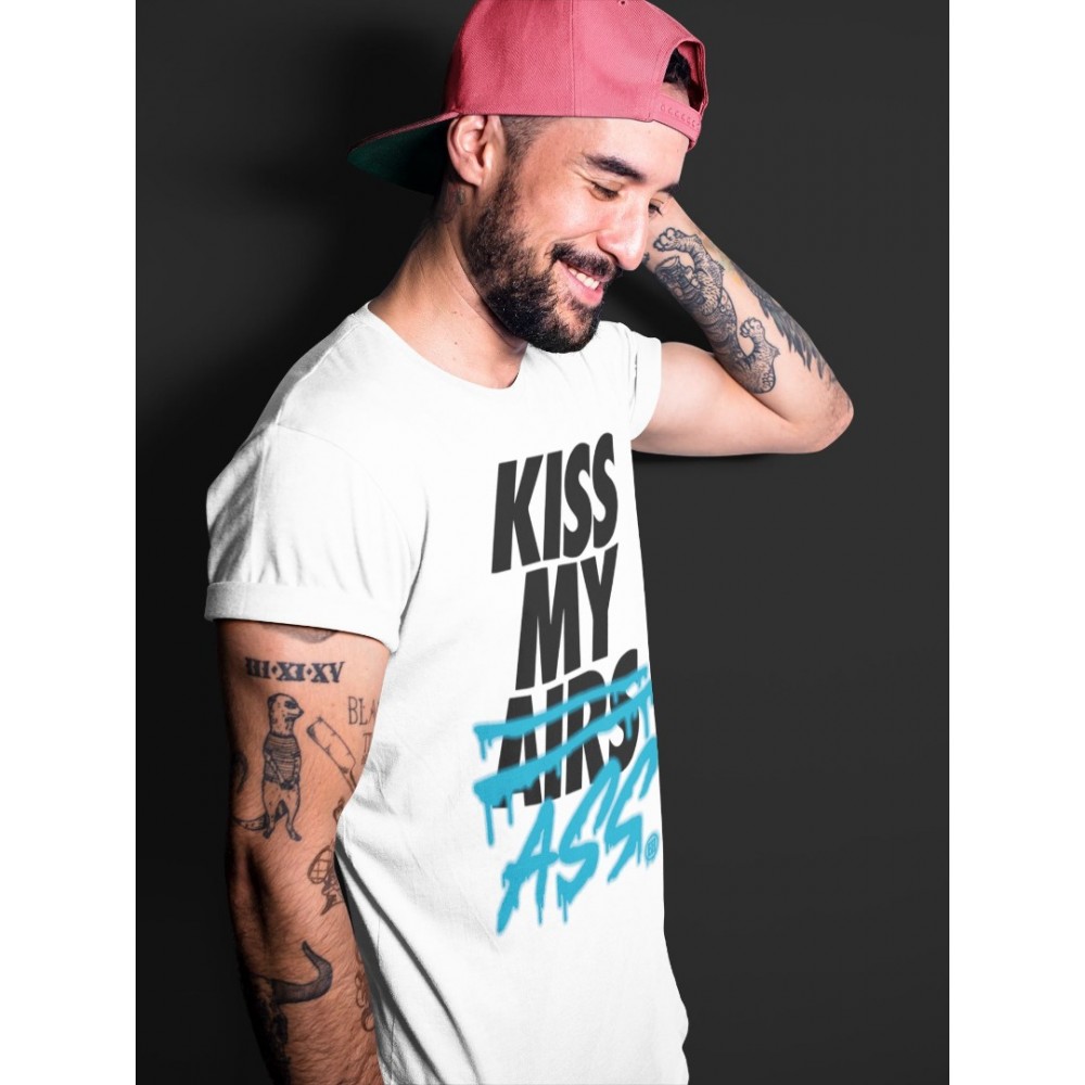 KISS MY ASS T-SHIRT - AIR JORDAN 4 UNION OFF NOIR