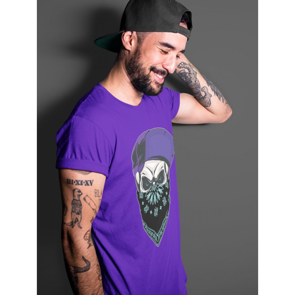 SKULL HAT T-SHIRT - AIR JORDAN 5 BLACK GRAPE