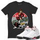 PIN UP GIRL T-SHIRT - AIR JORDAN 5 SE DENIM FIRE RED