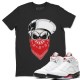 SKULL HAT T-SHIRT - AIR JORDAN 5 SE DENIM FIRE RED