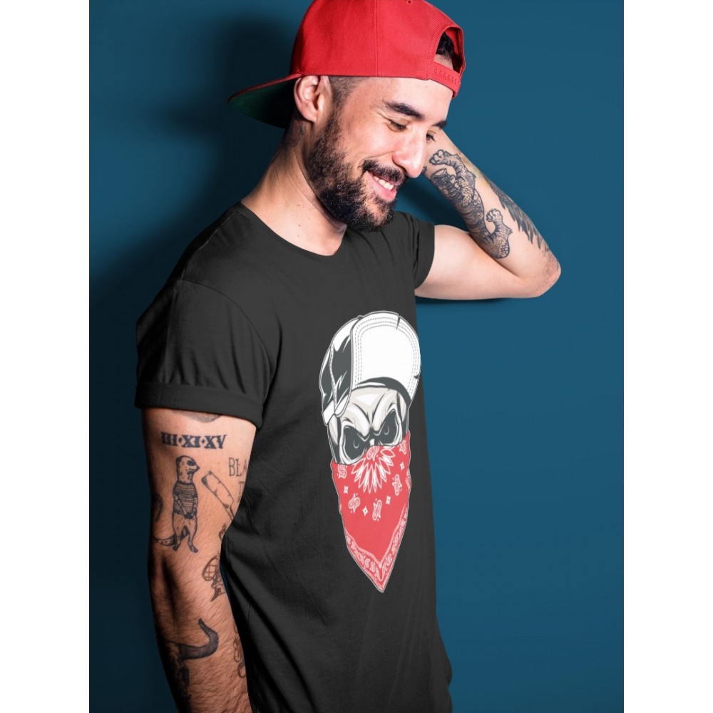 SKULL HAT T-SHIRT - AIR JORDAN 5 SE DENIM FIRE RED