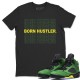 BORN HUSTLER T-SHIRT - AIR JORDAN 5 OREGON DUCKS