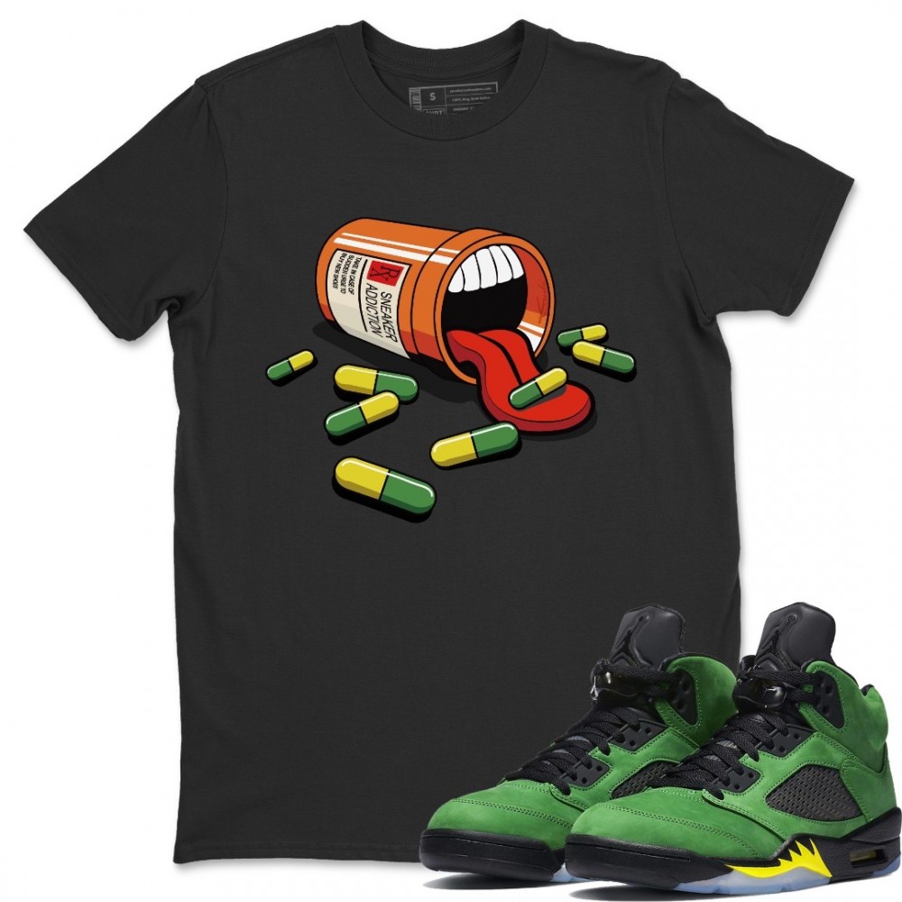 SNEAKER ADDICTION T-SHIRT - AIR JORDAN 5 OREGON DUCKS