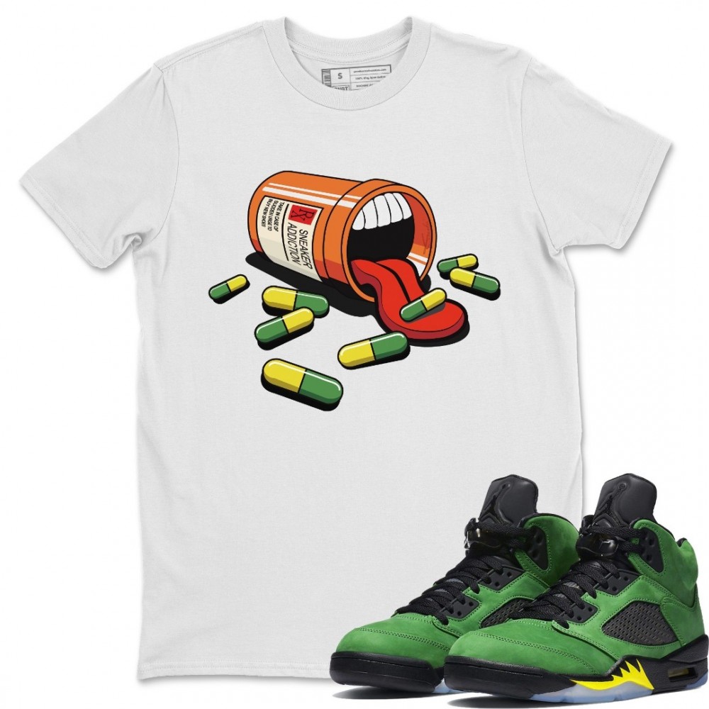 SNEAKER ADDICTION T-SHIRT - AIR JORDAN 5 OREGON DUCKS