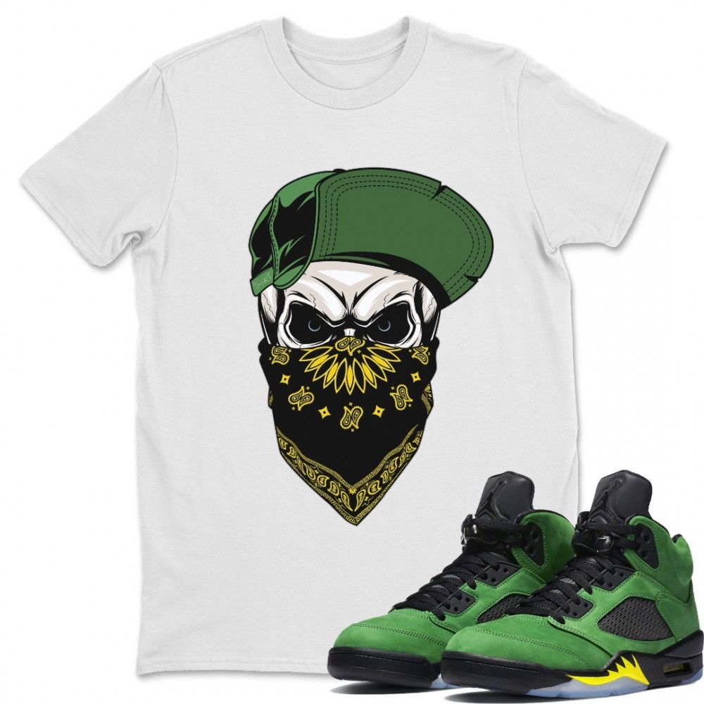 SKULL HAT T-SHIRT - AIR JORDAN 5 OREGON DUCKS