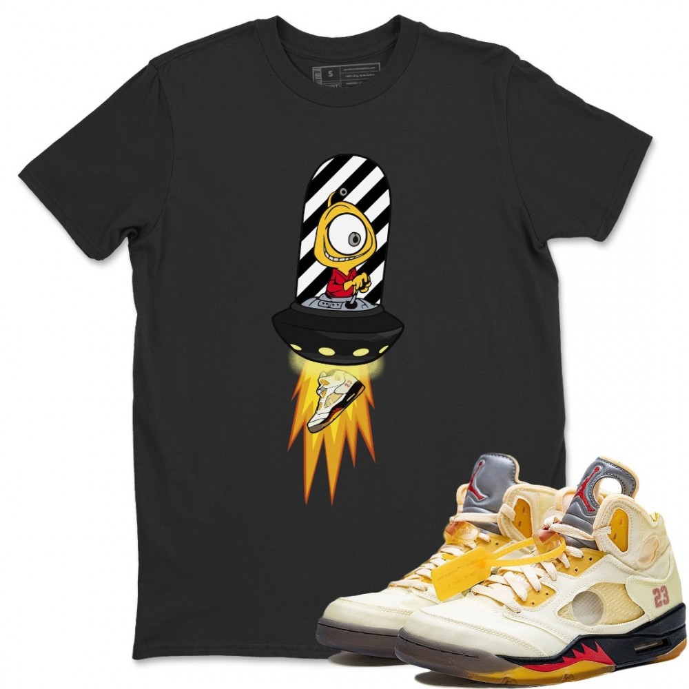 ALIEN T-SHIRT - AIR JORDAN 5 X OFF-WHITE SAIL