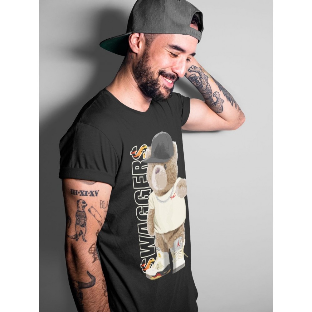 BEAR SWAGGERS T-SHIRT - AIR JORDAN 5 X OFF-WHITE SAIL