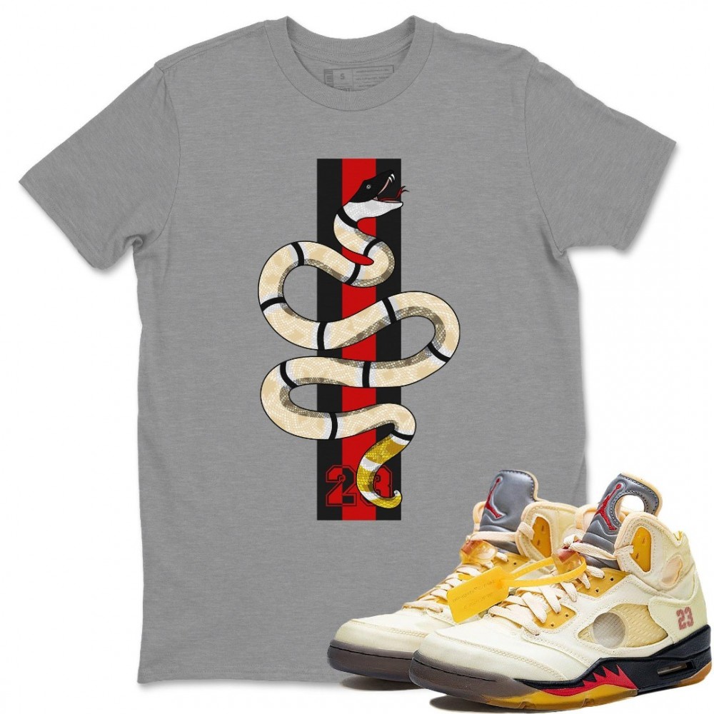 SNAKE T-SHIRT - AIR JORDAN 5 X OFF-WHITE SAIL