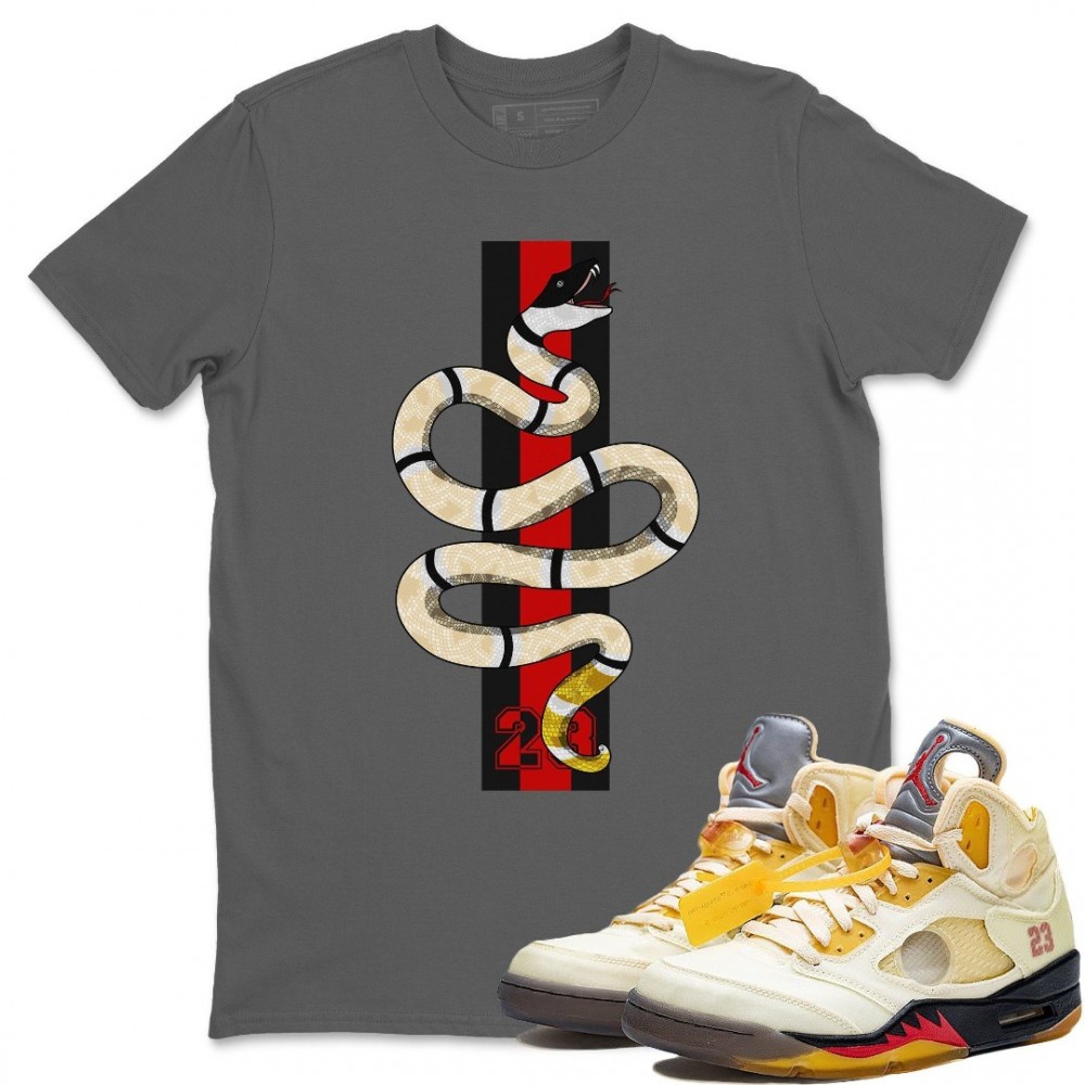 SNAKE T-SHIRT - AIR JORDAN 5 X OFF-WHITE SAIL