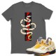 SNAKE T-SHIRT - AIR JORDAN 5 X OFF-WHITE SAIL