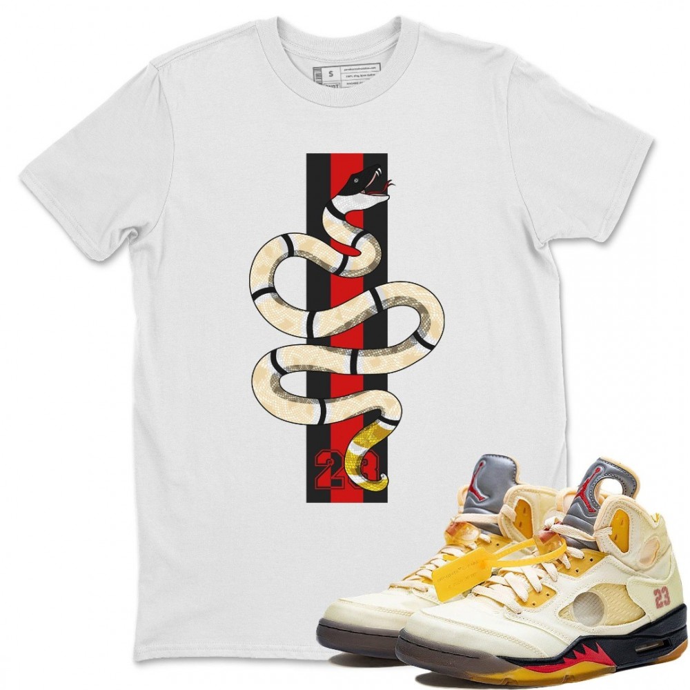 SNAKE T-SHIRT - AIR JORDAN 5 X OFF-WHITE SAIL