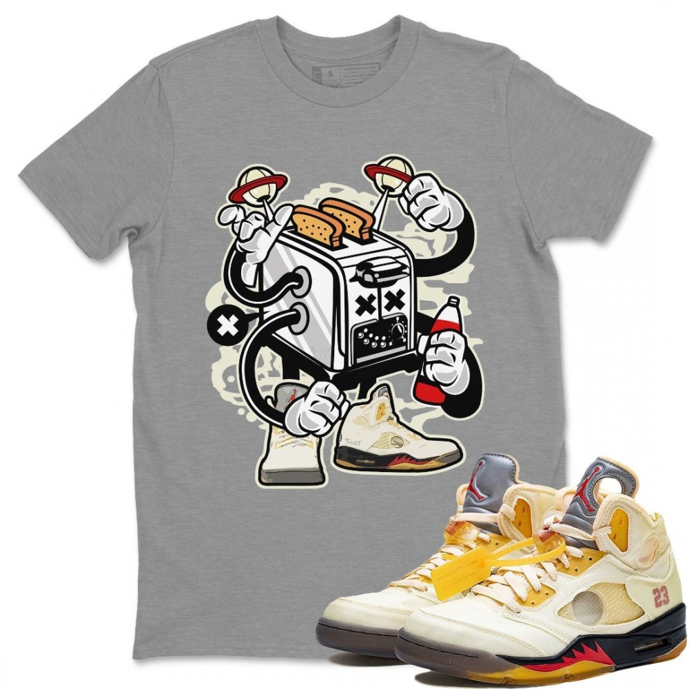 TOASTER MONSTER T-SHIRT - AIR JORDAN 5 X OFF-WHITE SAIL