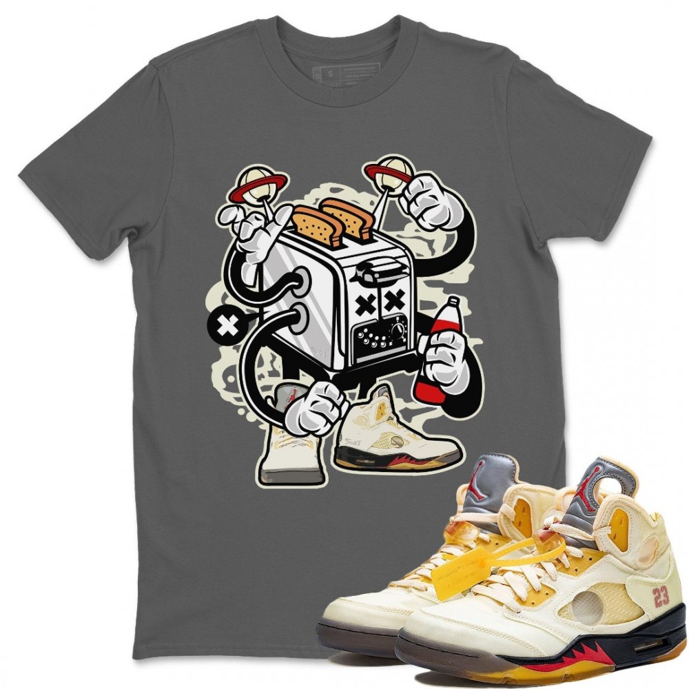 TOASTER MONSTER T-SHIRT - AIR JORDAN 5 X OFF-WHITE SAIL