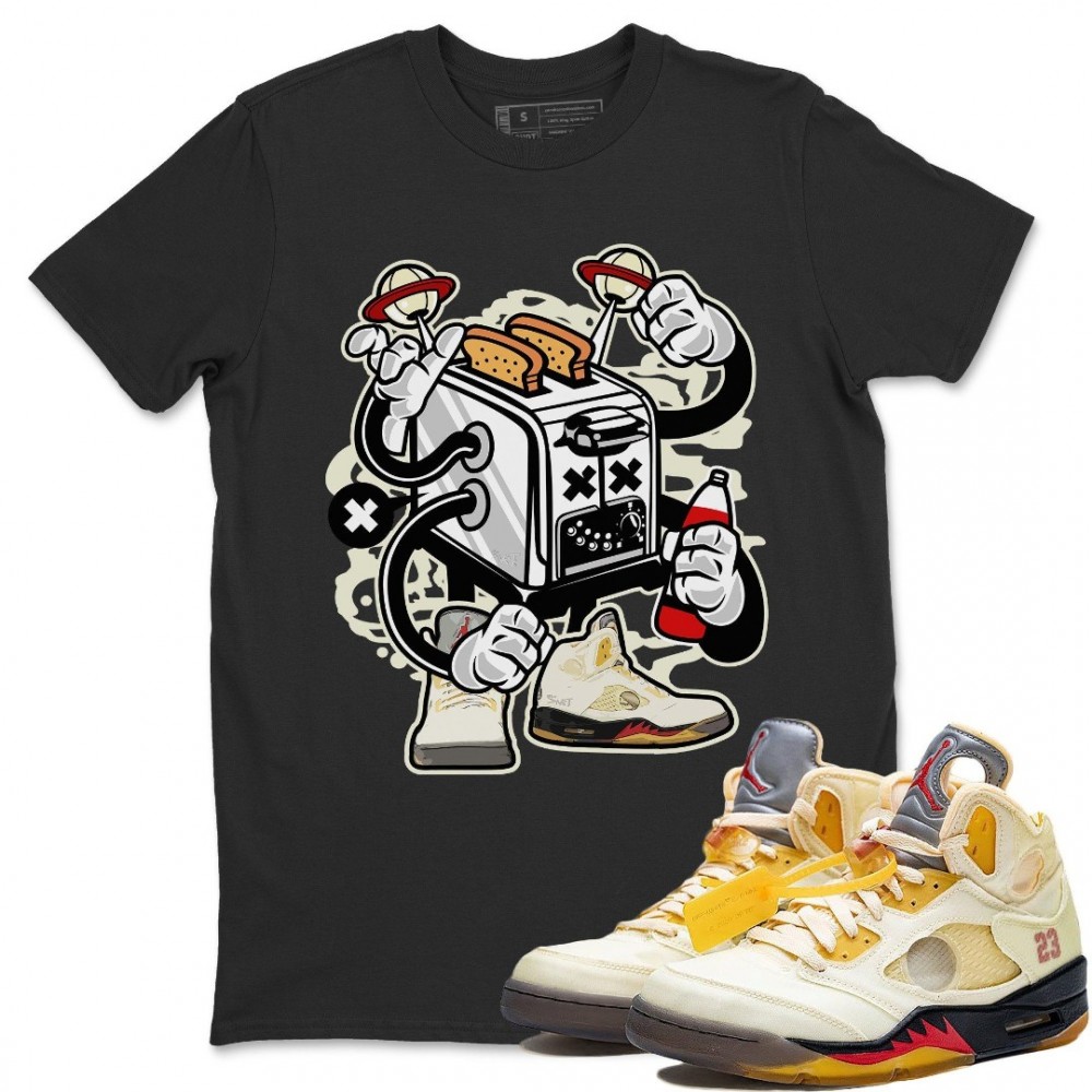 TOASTER MONSTER T-SHIRT - AIR JORDAN 5 X OFF-WHITE SAIL