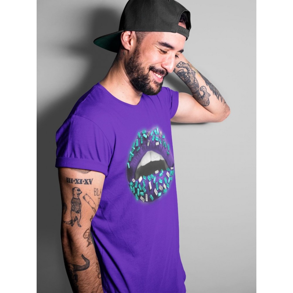 LIPS JEWEL T-SHIRT - AIR JORDAN 5 PURPLE GRAPE