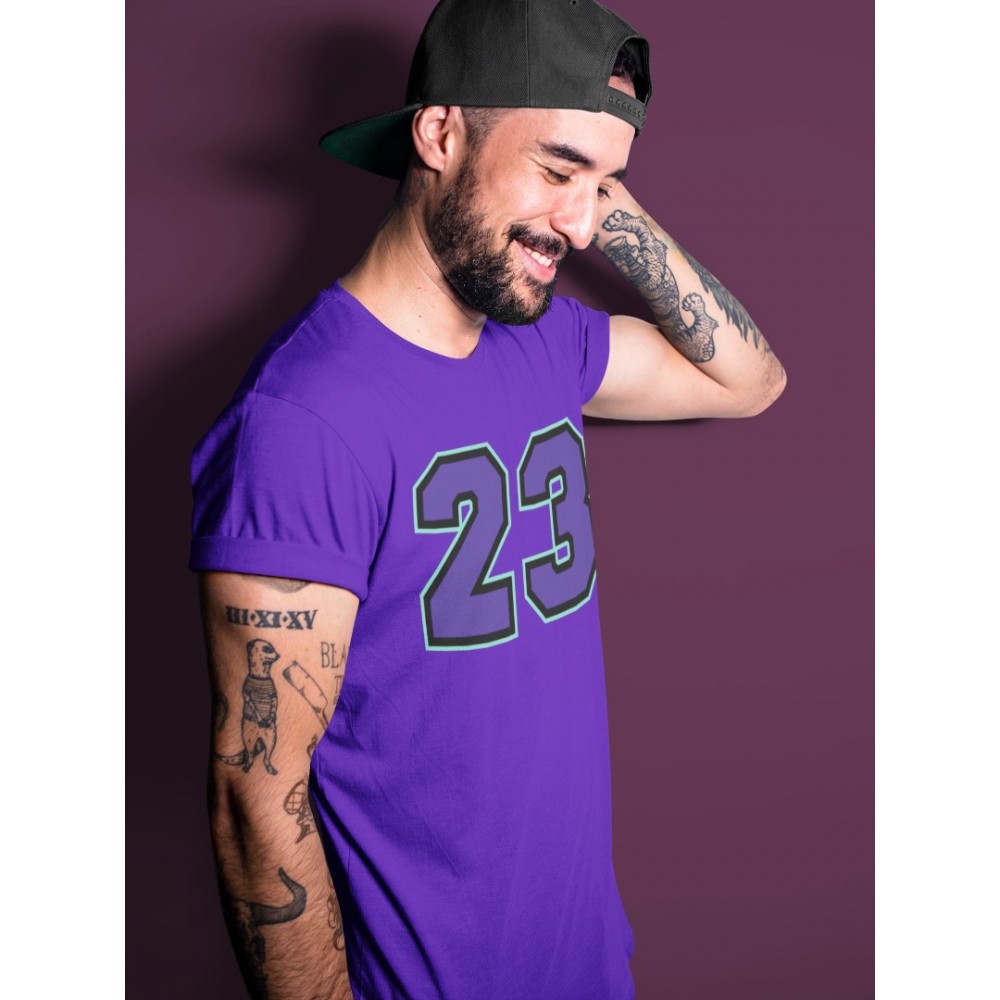 NUMBER 23 T-SHIRT - AIR JORDAN 5 PURPLE GRAPE