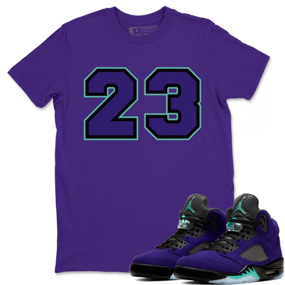 NUMBER 23 T-SHIRT - AIR JORDAN 5 PURPLE GRAPE