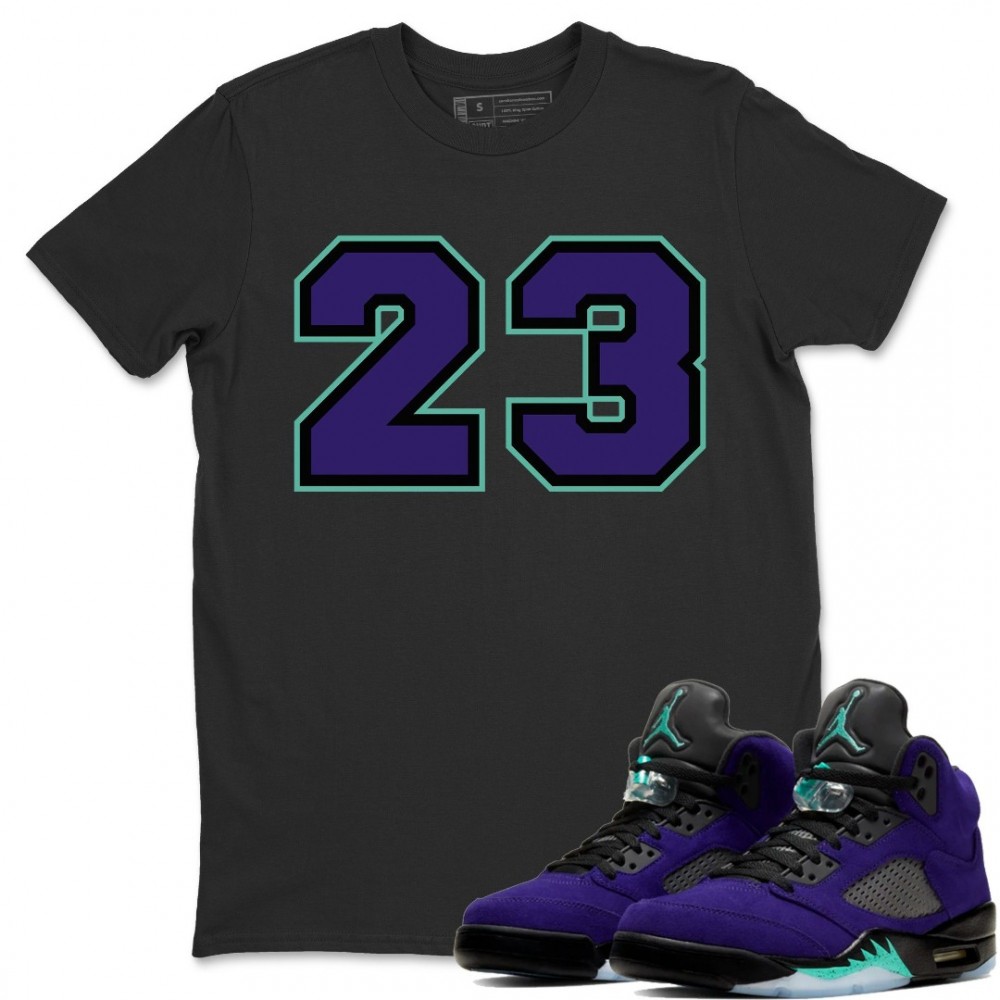 NUMBER 23 T-SHIRT - AIR JORDAN 5 PURPLE GRAPE