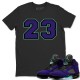 NUMBER 23 T-SHIRT - AIR JORDAN 5 PURPLE GRAPE