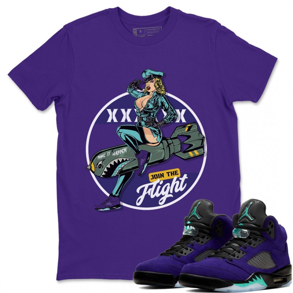 PIN UP GIRL T-SHIRT - AIR JORDAN 5 PURPLE GRAPE